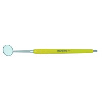 Dental Mirror, Softgrip Handle, Cone Socket, Yellow, 5/pack